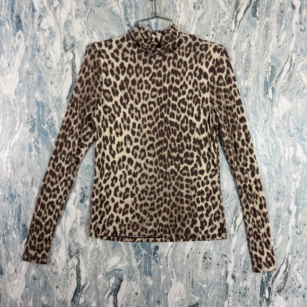 Leopard Print Long Sleeve Women's Top